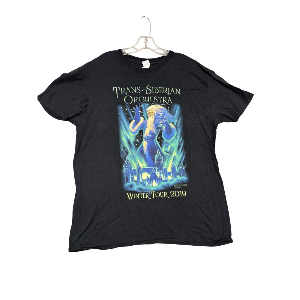 Trans-Siberian Orchestra Shirt Mens XL Black 2019 Winter Tour Tee Gildan